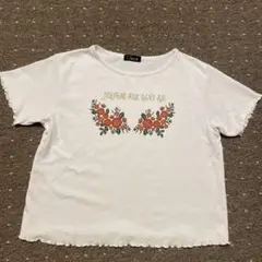 Chacott 花柄刺繍 半袖Tシャツ Mサイズ