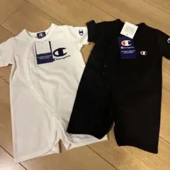 Champion ロンパース 60-70cm ホワイト・ブラック