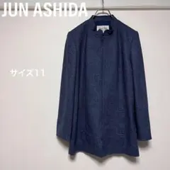 JUN ASHIDA ジュンアシダ ノーカラージャケット コート 羊毛 カシミヤ
