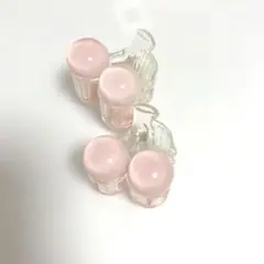 さくらんぼ　ヘアクリップ　ピンク　2個セット