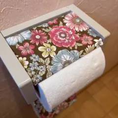 3039【2点100円、3点200円引き】花柄トイレットペーパーカバー