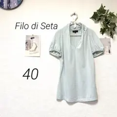 9672 Filo di Seta 半袖カットソー コットン100% 無地