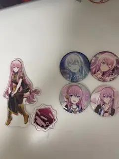 『匿名発送』巡音ルカアクリルスタンド&缶バッジセット