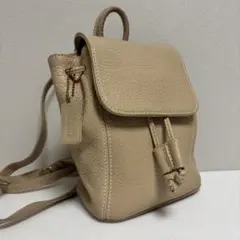 COACH オールドコーチ リュック レザー 4925 巾着 ベージュ　クリーム