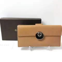 11B643/グッチ/長財布/二つ折り/レザー/カーフレザー/ベージュ/ロゴ