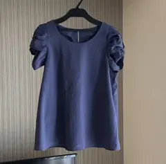 LD prime ブラウス　カットソー　ブルー　Aライン