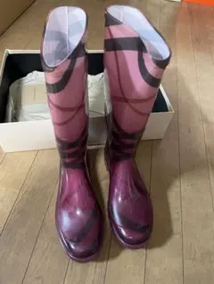 BURBERRY  バーバリー☆新品未使用レインブーツ 売れ筋がひ贈り物！ 人気✨BURBERRY バーバリー 靴 レッド 35