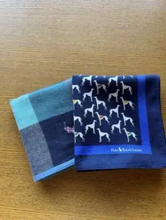 Polo Ralph Lauren ピンシャー、チェックハンカチ 2枚セット