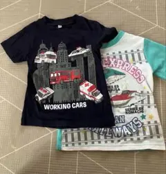 Tシャツセット　はたらくくるま　乗り物　車　新幹線　プラレール110