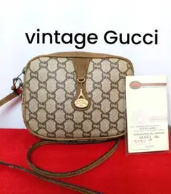 美品 極希少!Gucci プラス GG柄ビンテージショルダーバッグ ポシェット