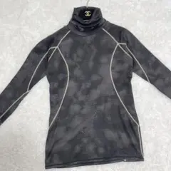 【訳あり‼️】 カットソー 黒 クルーネック スポーツインナー ストレッチ M