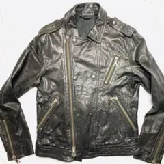 BURBERRY BLACK LABEL L ライダース 羊革 レザージャケット