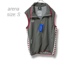 【アリーナ】arena✨良品✨メッシュベスト スポーツウェア ユニセックス 灰色