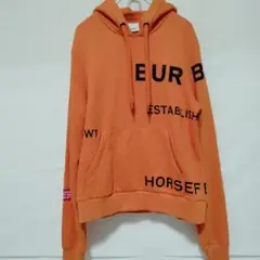 BURBERRY バーバリー ホースフェリー フードパーカー オレンジ XS