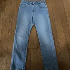 ライトブルースリムフィットパンツ　NAVY 140サイズ