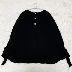 ROPE ブラウス　シャツ ゴールド釦 お家洗い可能 38