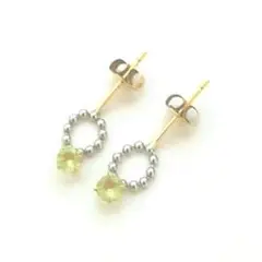 ペリドット コンビ ピアス K18
