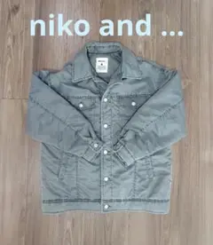 【美品】niko and ... ストーンウォッシュGジャン 中綿アウター