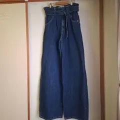 ZARA TRF ペーパーバッグベルト ハイウエストジーンズ 34