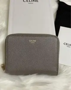 CELINE セリーヌ コンパクト ジップドウォレット ミニ財布 ペブル