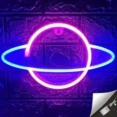 惑星 土星 ネオンサイン ネオンライト LED 照明 ライト ハロウィン USB