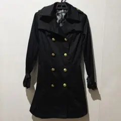 witty&pitty　トレンチコート　Mサイズ　ブラック×ゴールド　希少