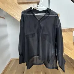 ABITOKYO シースルー黒シャツ オーバーサイズ