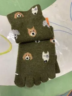 5本指ソックス/深緑/23〜25cm