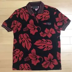 【名作】PRADA 2014年春夏コレクション ハイビスカス柄ポロシャツ