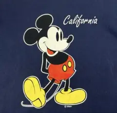 ミッキー ベルバシーン プリントTシャツ ネイビー USA製