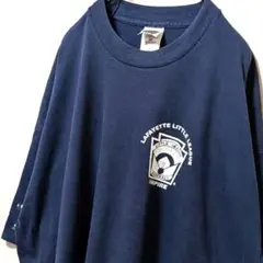 フルーツオブザルームラフェイエットリトルリーグ Tシャツネイビー紺色2XL古着
