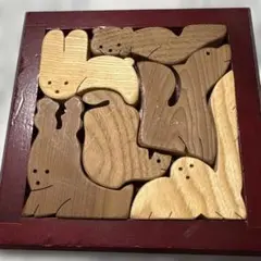 木製動物パズル 知育玩具