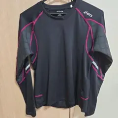 asics アシックス ブラック/ピンク 長袖 L
