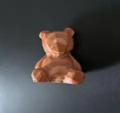 ◇お値下げ◇赤縞石の可愛いクマさん　天然石