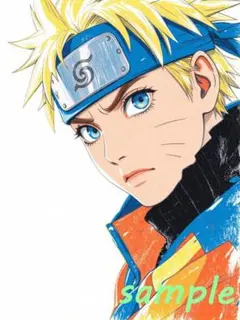 NARUTO　うずまきナルト風　AI イラスト L判サイズ　(写真サイズ)　6