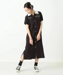 BEAMS BOY × STYLE EYES ボーリング シャツ ワンピース F