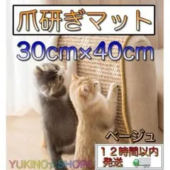 ベージュ 猫用 爪とぎ マット 30×40cm