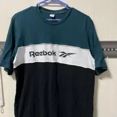 Reebok Tシャツ 緑/白/黒 Lサイズ