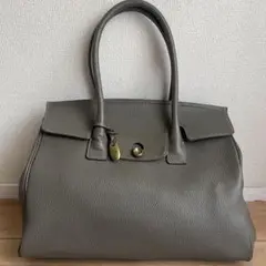 ✨️美品✨️ トフアンドロードストーン ルーフボタン トートバッグ グレー レザー