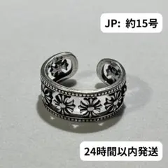 指輪　リング　クロス　シルバー　約18号サイズ　アメカジ　メキシカン　CR166