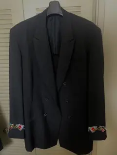 【美品】yohji yamamoto 93ss 花刺繍 テーラードジャケット
