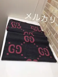 GUCCI グッチ マフラー GGジャカード ウールシルク スカーフ