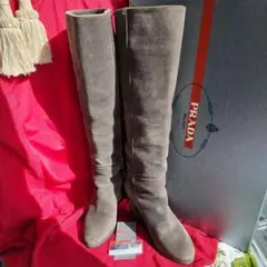 PRADA ロングブーツ スウェード