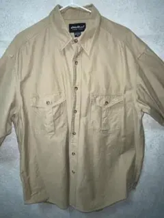【希少/90s黒タグ】Eddie Bauer コットン シャツジャケット M