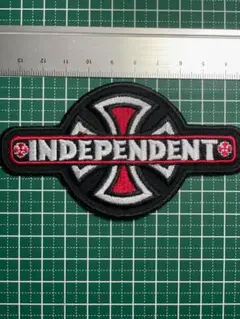 刺繡アイロンワッペン●INDEPENDENT●赤