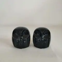 昭和レトロ　那智黒工芸品　フクロウ