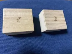 指輪ケース木製彫刻模様の小箱 2個セット