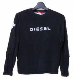 DIESEL レディース　ヴィンテージウオッシュ長袖T　ロゴ刺繍　サイズM