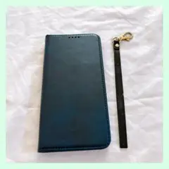 ☆スマホケース 種類不明 紺色 手帳型ケース Android アンドロイド