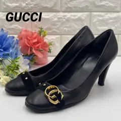 美品✨GUCCI パンプス GG マーモント 黒 レザー 36